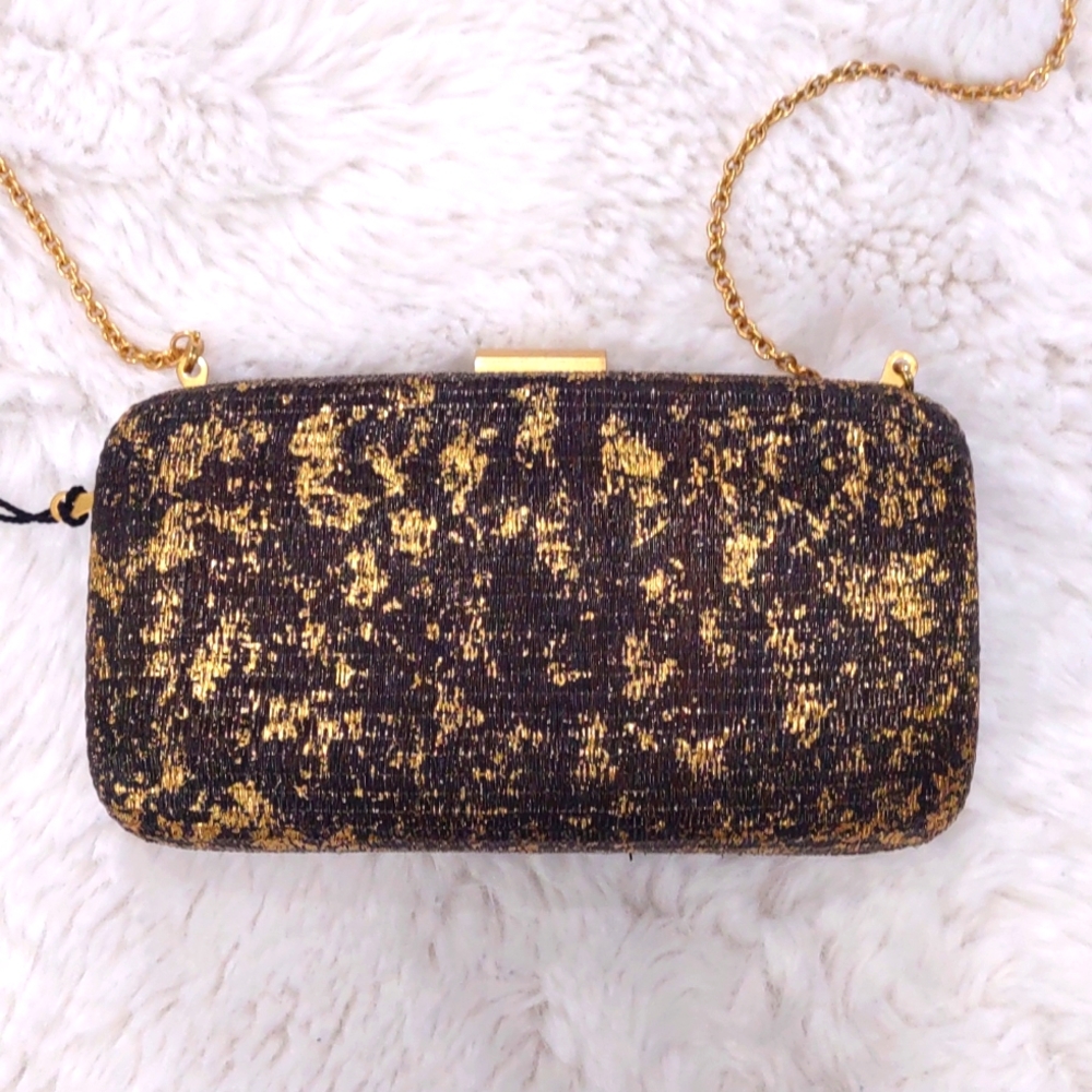 KAYU Elegant Gold and Black Clutch - Picture 15 of 17